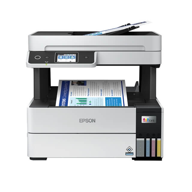 High-speed business printer producing documents